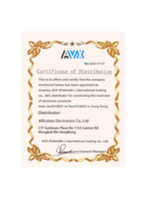 AVX Corporation Authorized